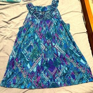 Faded Glory 2XL Sleeveless Blue and Purple Top